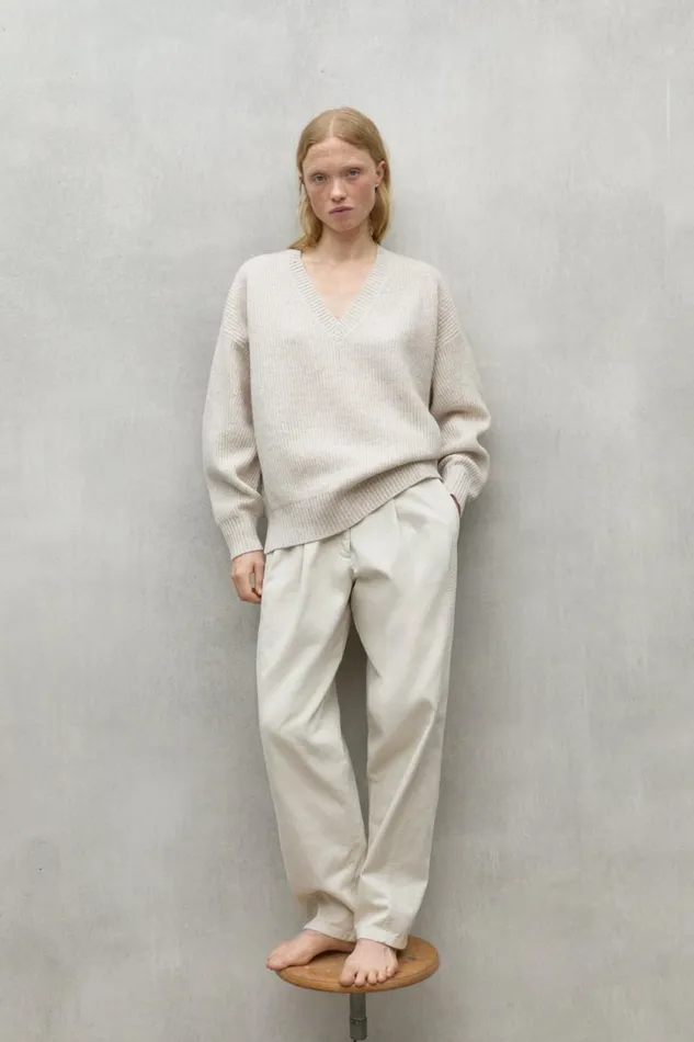 Women Light Beige Jerte Trousers Ecoalf Trousers