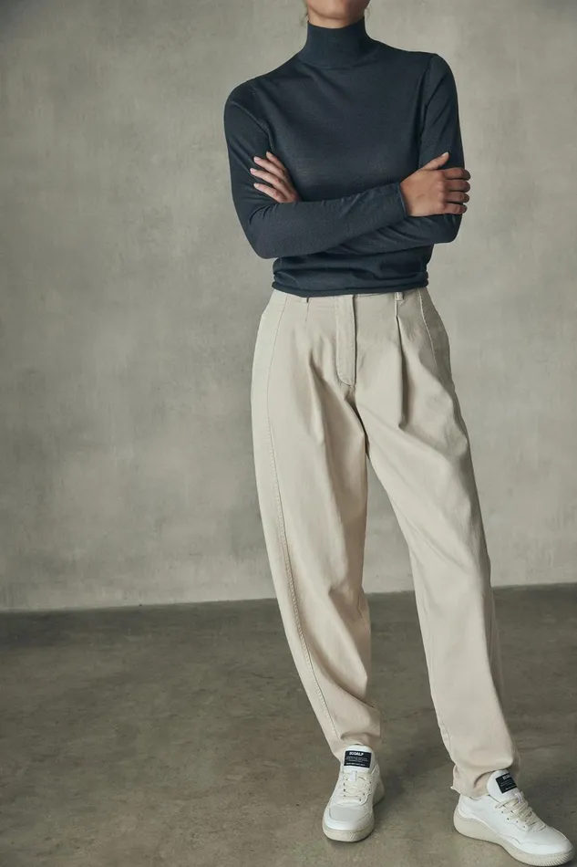 Women Light Beige Jerte Trousers Ecoalf Trousers