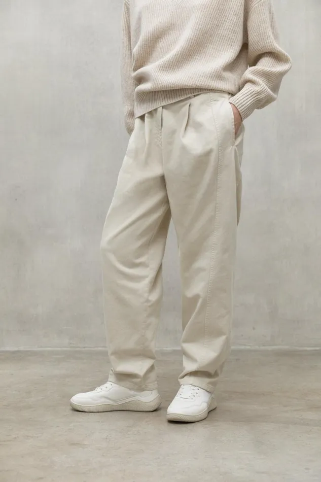 Women Light Beige Jerte Trousers Ecoalf Trousers
