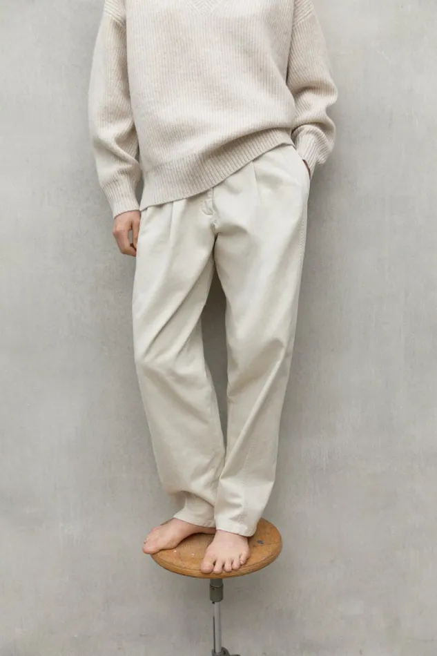 Women Light Beige Jerte Trousers Ecoalf Trousers