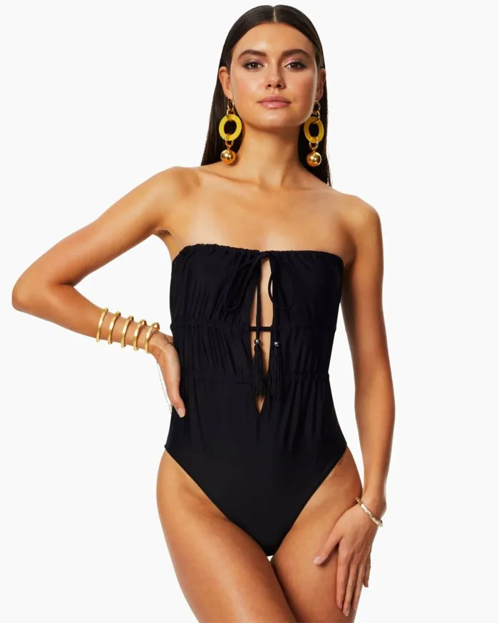 Women Marta Strapless One Piece Swimsuit White Ramy Brook Swimwear