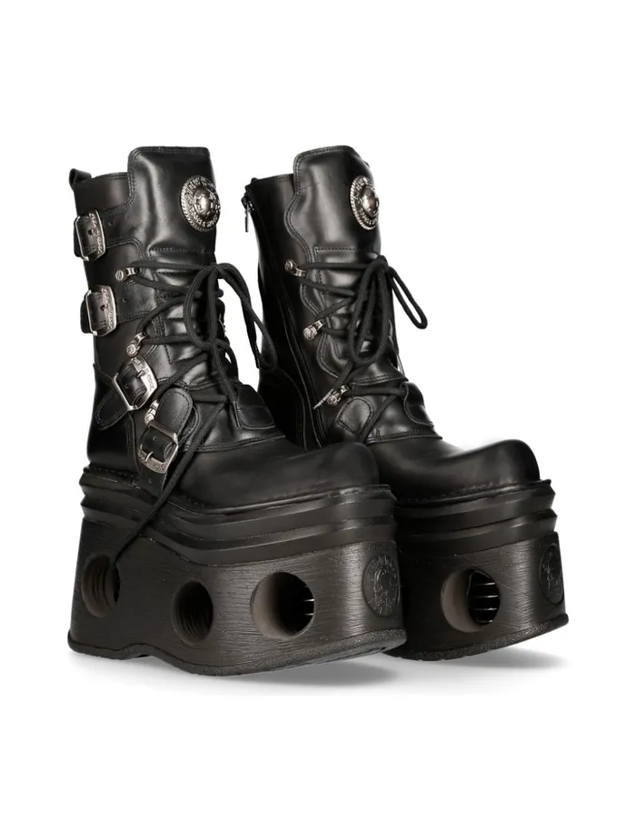 WomenMen Ankle Boot Metallic M373S94 New Rock Boots