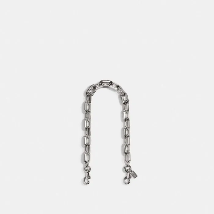 WomenMen Bag Straps and Keychains Coach Link Chain Strap Silver