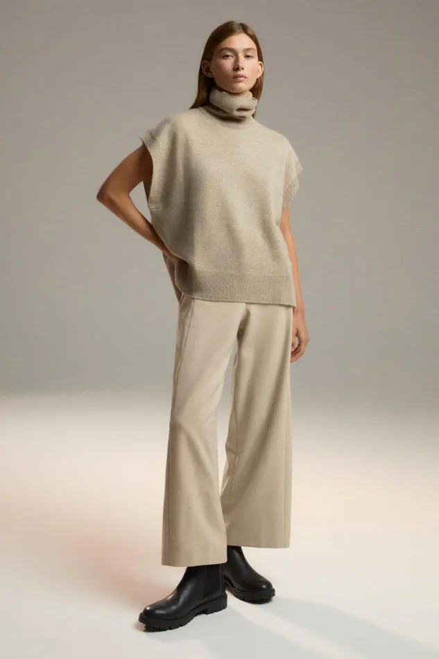WomenMen Beige Se Knitted Vest Ecoalf Onepointzero