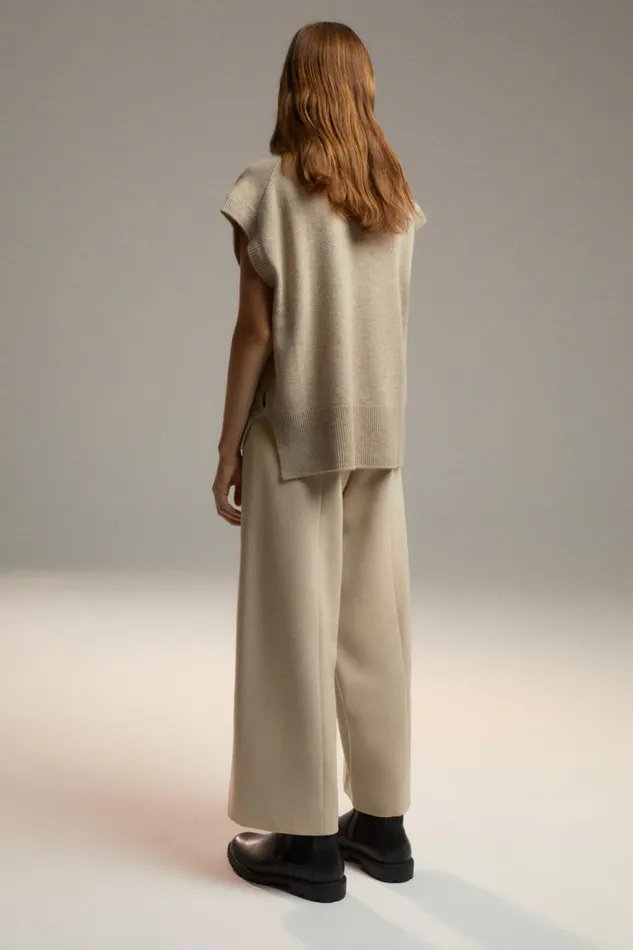 WomenMen Beige Se Knitted Vest Ecoalf Onepointzero