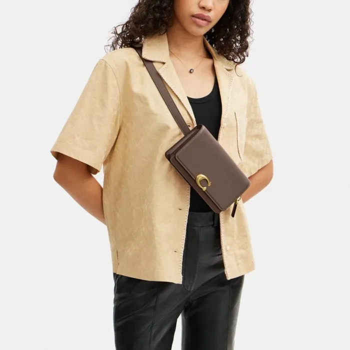 WomenMen Belt Bags Coach Bandit Belt Bag Brassdark Stone