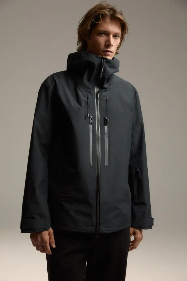 WomenMen Black Crestone Jacket Ecoalf Onepointzero