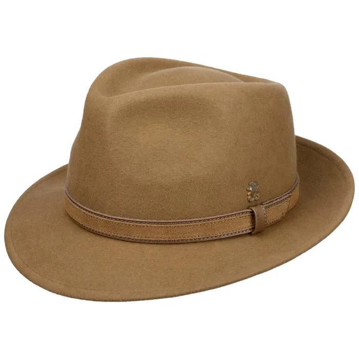 WomenMen Bogart Hats Mayser Collins Hair Felt Bogart Hat Zechbauer Dark Beige