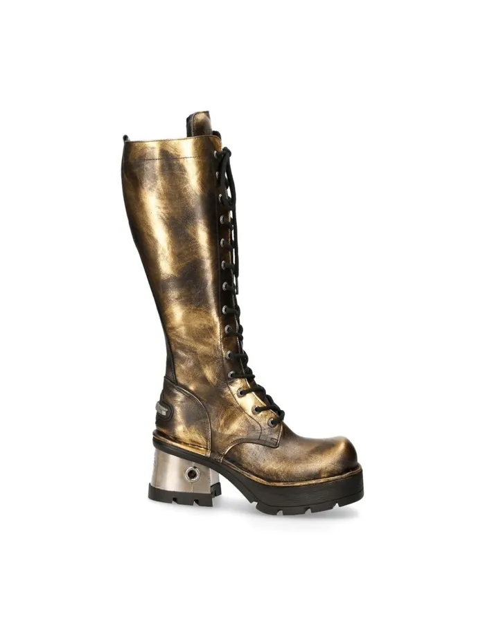WomenMen Boot Metallic M236C9 New Rock Boots WomenMen Boot Metallic M236C9 New Rock Boots