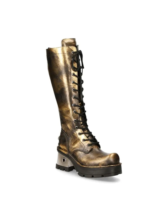 WomenMen Boot Metallic M236C9 New Rock Boots WomenMen Boot Metallic M236C9 New Rock Boots