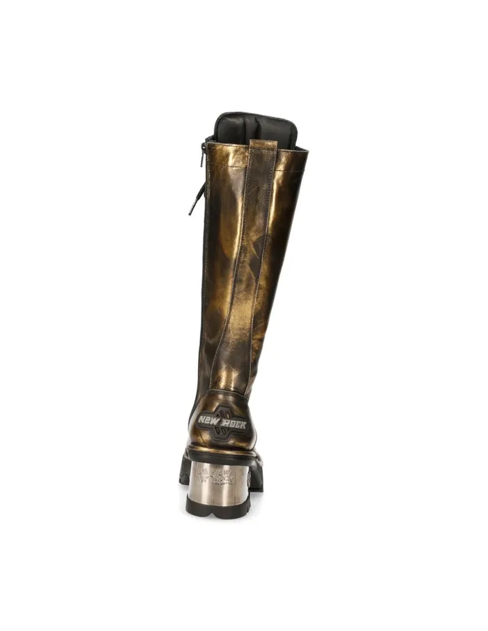 WomenMen Boot Metallic M236C9 New Rock Boots WomenMen Boot Metallic M236C9 New Rock Boots