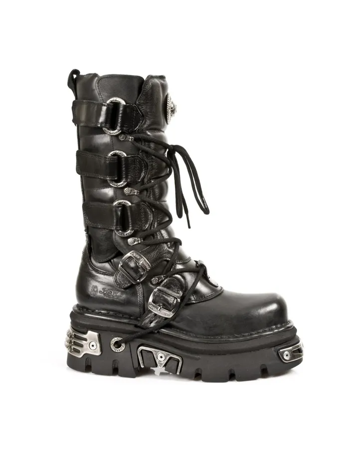 WomenMen Boot Metallic M474S1 New Rock High Boots