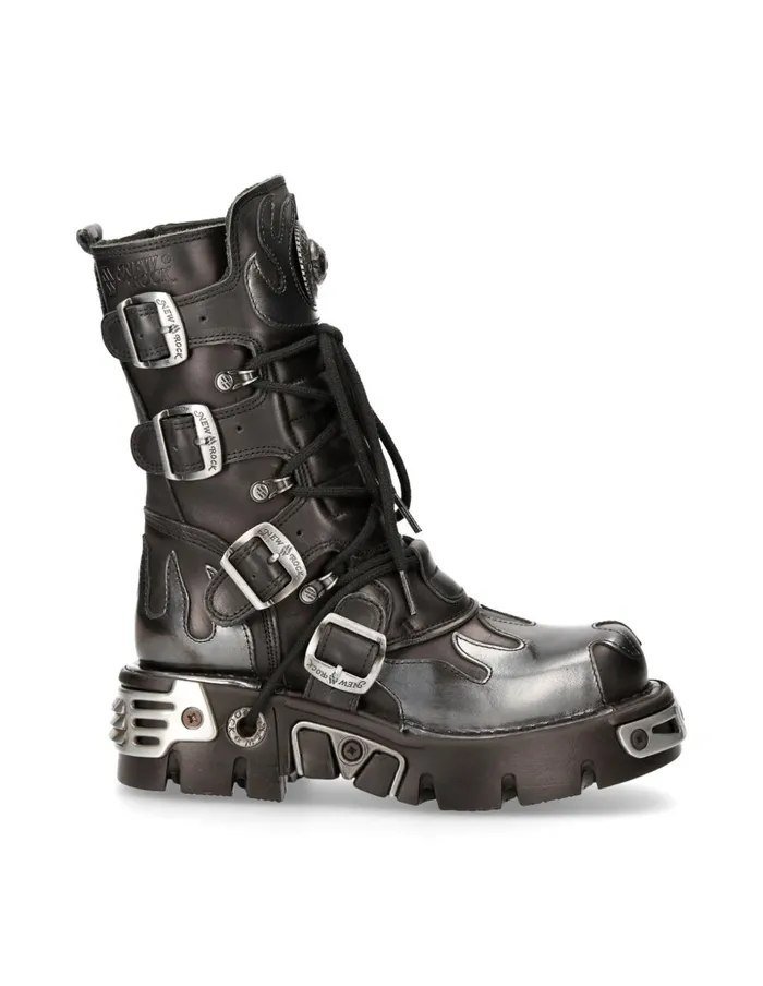 WomenMen Boot Metallic M591S2 New Rock Boots WomenMen Boot Metallic M591S2 New Rock Boots