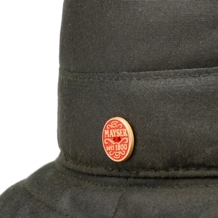 WomenMen Bucket Hats Mayser Kilian Waxed Cotton Bucket Fabric Hat Schwarz