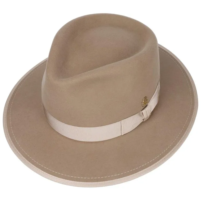 WomenMen Felt Hats Mayser Josua Velvet Traveler Hat Zechbauer Dark Beige WomenMen Felt Hats Mayser Josua Velvet Traveler Hat Zechbauer Dark Beige