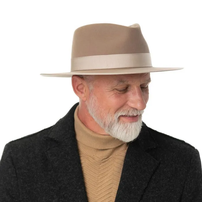 WomenMen Felt Hats Mayser Josua Velvet Traveler Hat Zechbauer Dark Beige WomenMen Felt Hats Mayser Josua Velvet Traveler Hat Zechbauer Dark Beige