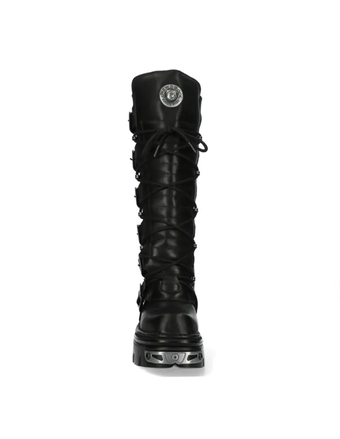 WomenMen High Boot Black Reactor M272S1 New Rock High Boots WomenMen High Boot Black Reactor M272S1 New Rock High Boots