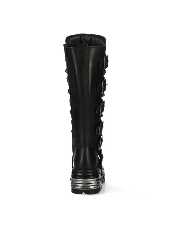 WomenMen High Boot Black Reactor M272S1 New Rock High Boots WomenMen High Boot Black Reactor M272S1 New Rock High Boots