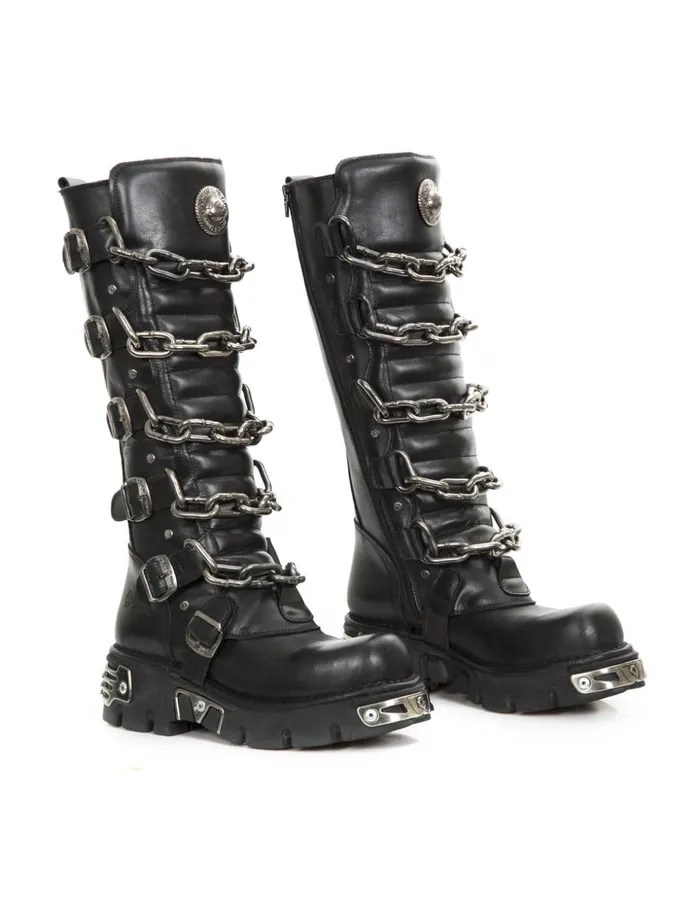 WomenMen High Boot Metallic M718C2 New Rock High Boots