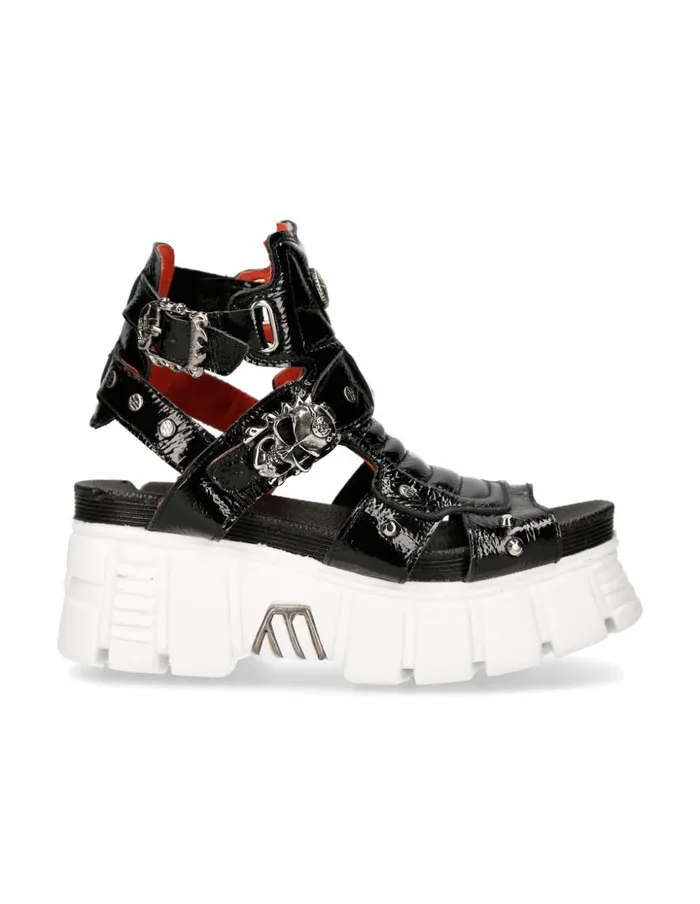 WomenMen Metallic MBios104C1 New Rock Sandals WomenMen Metallic MBios104C1 New Rock Sandals