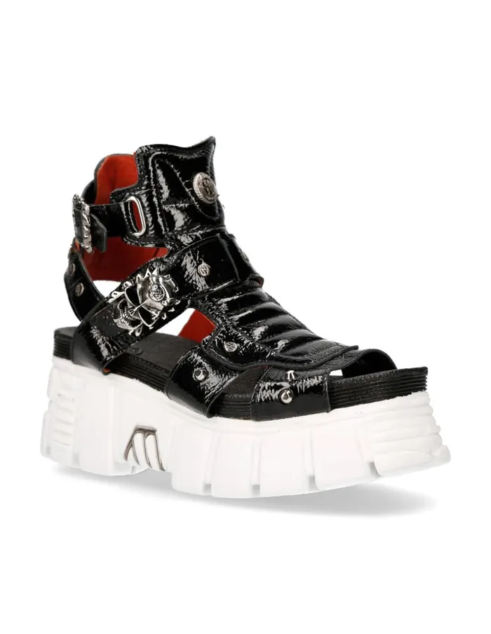 WomenMen Metallic MBios104C1 New Rock Sandals WomenMen Metallic MBios104C1 New Rock Sandals