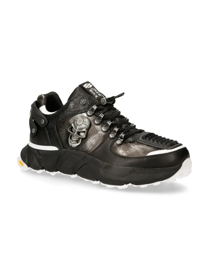 WomenMen Shoe Black Spider With Laces MChrono005S5 New Rock Sneakers WomenMen Shoe Black Spider With Laces MChrono005S5 New Rock Sneakers
