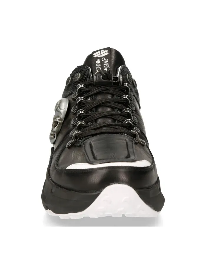 WomenMen Shoe Black Spider With Laces MChrono005S5 New Rock Sneakers WomenMen Shoe Black Spider With Laces MChrono005S5 New Rock Sneakers