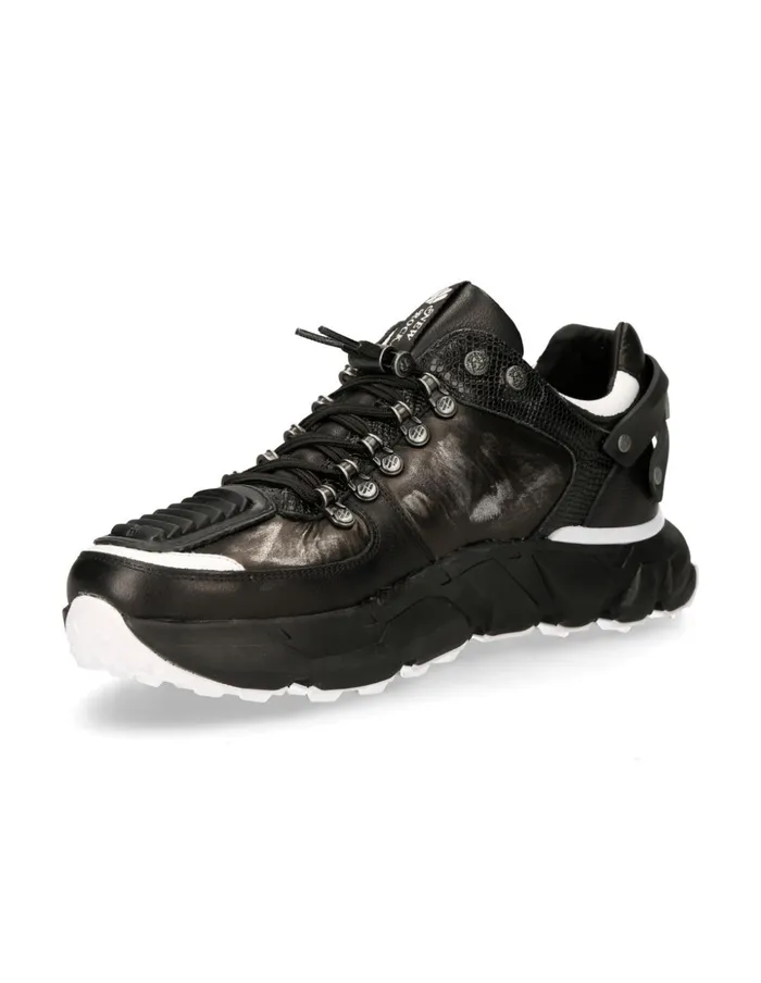 WomenMen Shoe Black Spider With Laces MChrono005S5 New Rock Sneakers WomenMen Shoe Black Spider With Laces MChrono005S5 New Rock Sneakers