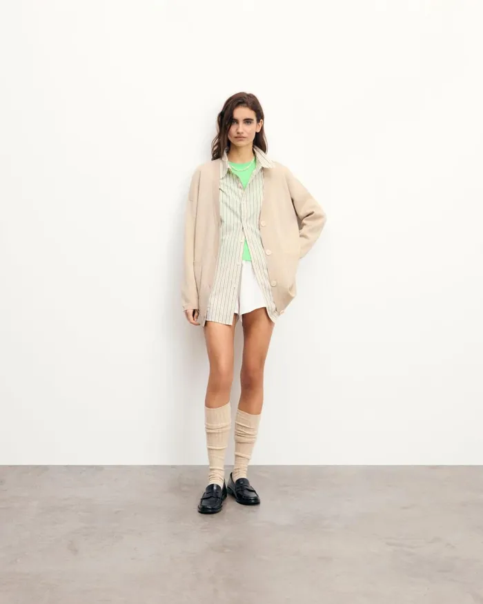 Women Merino Wool Sweaters From Future Sweater Cardigan Heather Beige