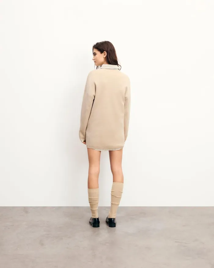Women Merino Wool Sweaters From Future Sweater Cardigan Heather Beige