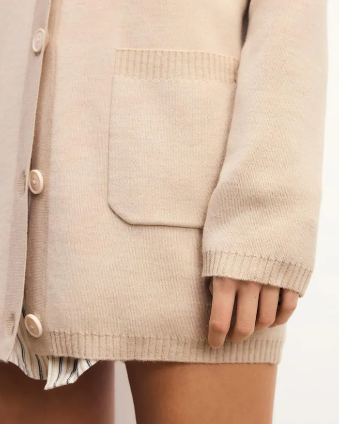 Women Merino Wool Sweaters From Future Sweater Cardigan Heather Beige