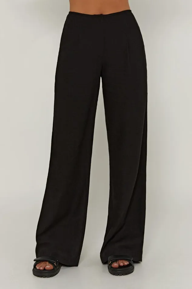 Women Meshki Bottoms Adina Linen Pant 8211 Black