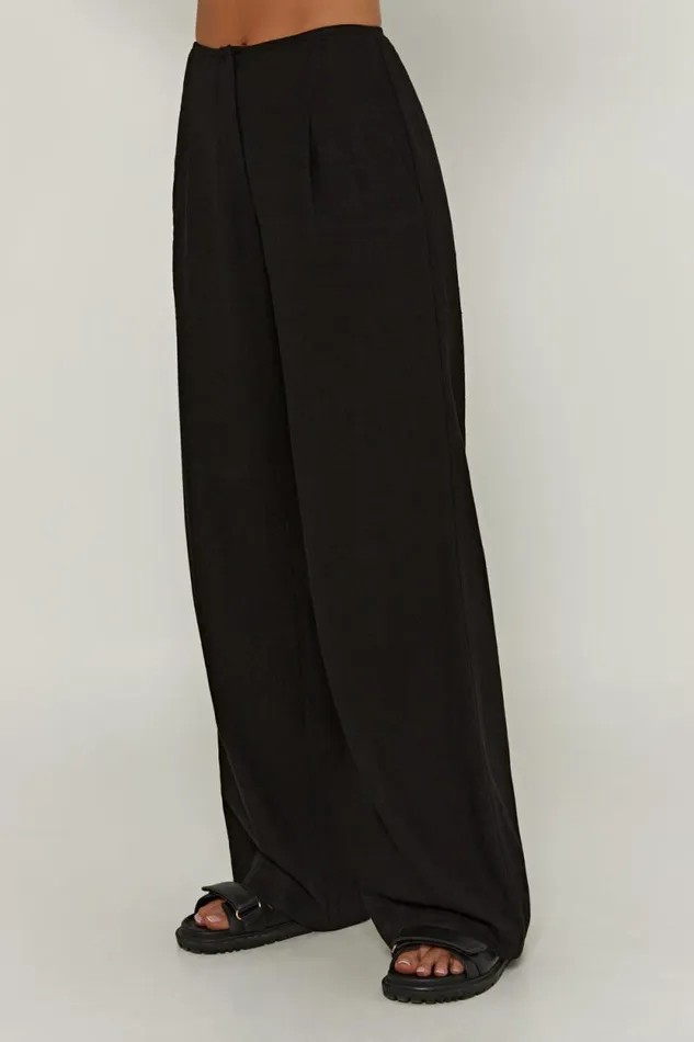 Women Meshki Bottoms Adina Linen Pant 8211 Black
