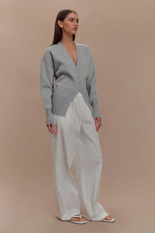 Women Meshki Bottoms Alexia Buttoned Oversized Cardigan 8211 Grey Marle