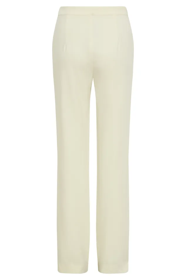 Women Meshki Bottoms Allanah Suiting Straight Leg Pant 8211 Pastel Lemon