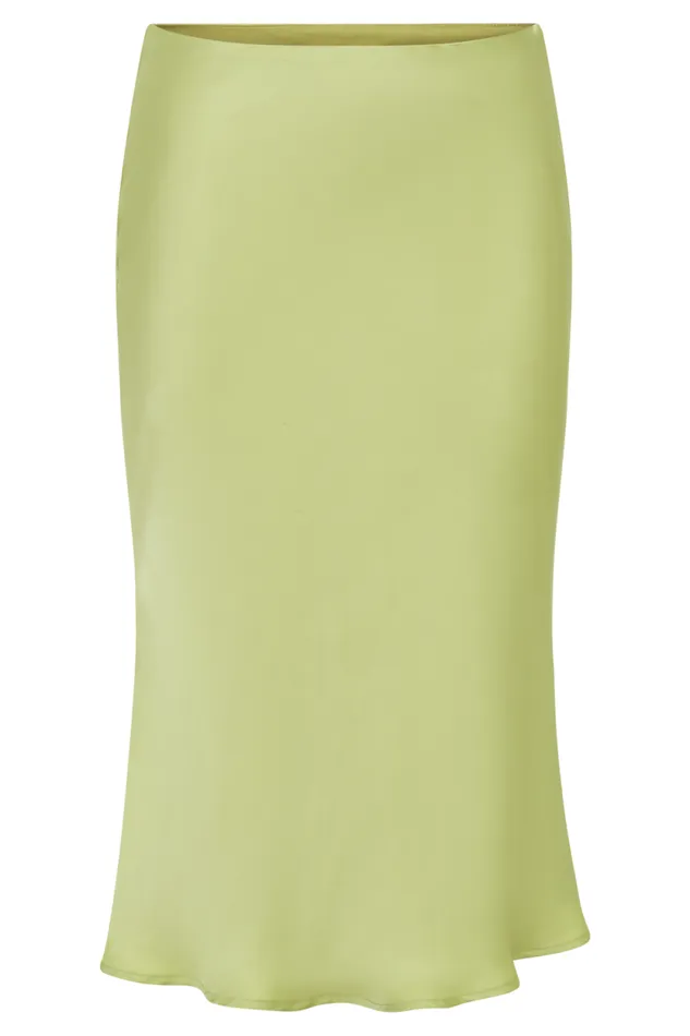 Women Meshki Bottoms Allegra Satin Knee Length Skirt 8211 Apple