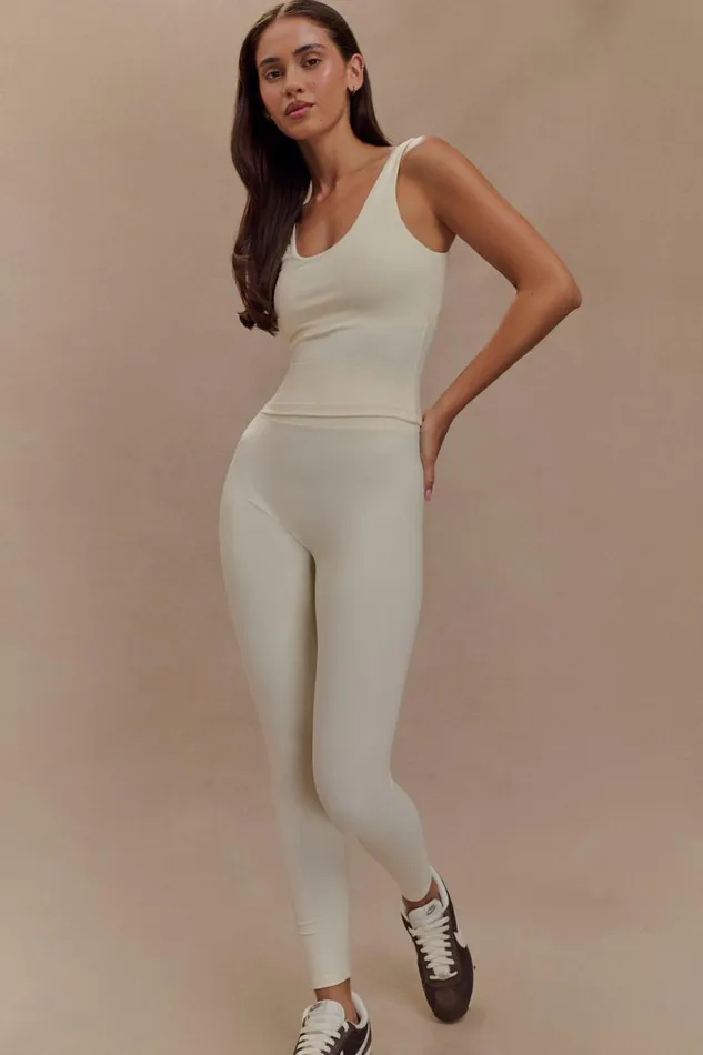 Women Meshki Bottoms Callie Active Leggings 8211 Ivory