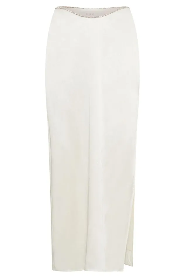 Women Meshki Bottoms Christie Diamante Rope Maxi Skirt 8211 White