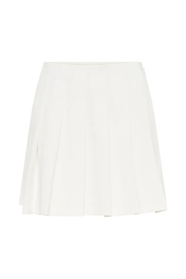 Women Meshki Bottoms Julianna Cotton Pleated Mini Skirt 8211 White