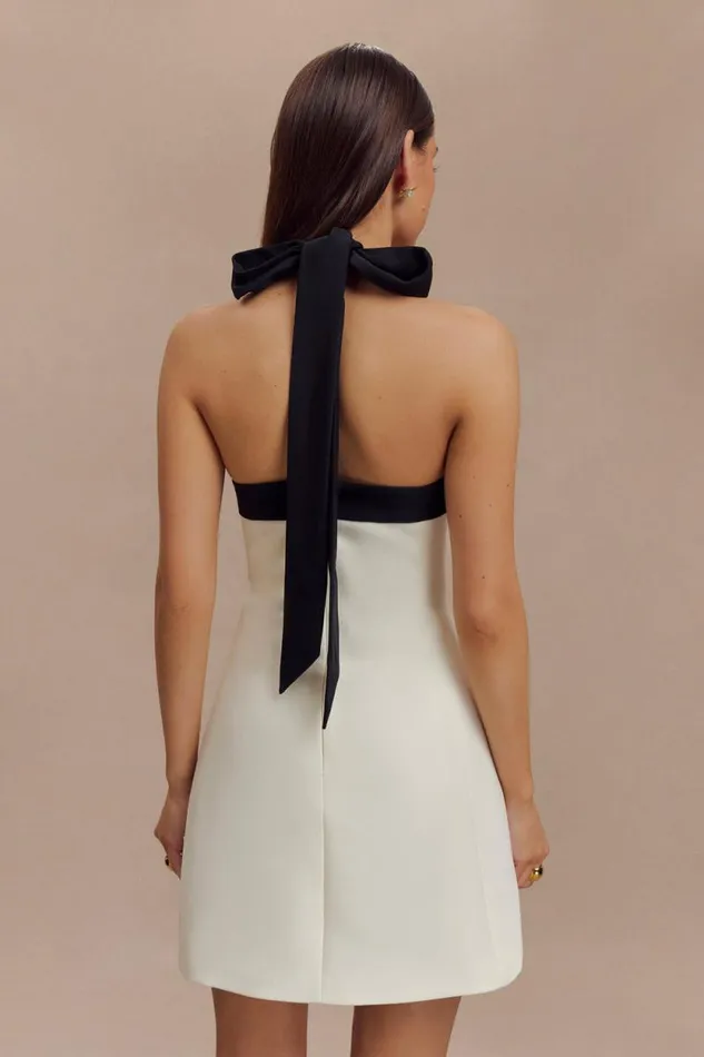 Women Meshki Dresses Cara Contrast Suiting Mini Dress 8211 White
