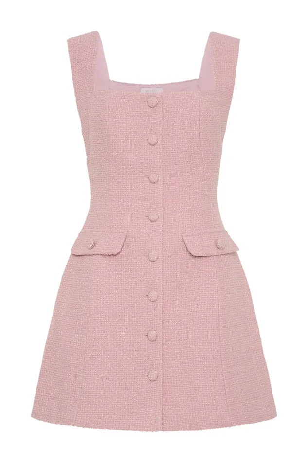 Women Meshki Dresses Desire Boucle Mini Dress 8211 Powder Pink