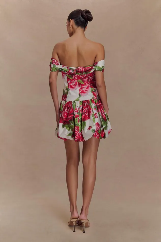 Women Meshki Dresses Giovanna Off Shoulder Mini Dress 8211 Sonia Rose Print