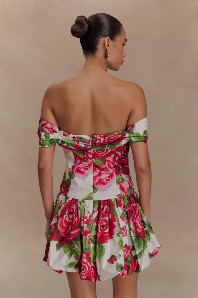 Women Meshki Dresses Giovanna Off Shoulder Mini Dress 8211 Sonia Rose Print