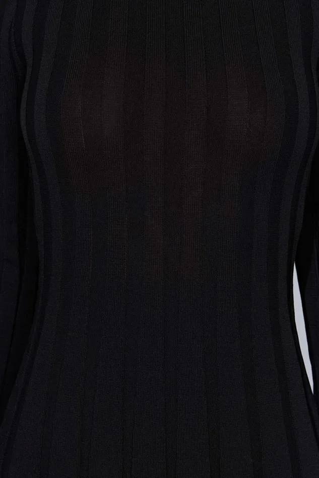 Women Meshki Dresses Juniper Flare Sleeve Knit Midi Dress 8211 Black Women Meshki Dresses Juniper Flare Sleeve Knit Midi Dress 8211 Black