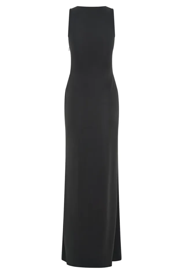Women Meshki Dresses Kassidy Peached Jersey Maxi Dress 8211 Black