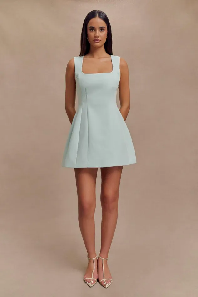Women Meshki Dresses Lysandre Crepe Mini Dress 8211 Ice Blue