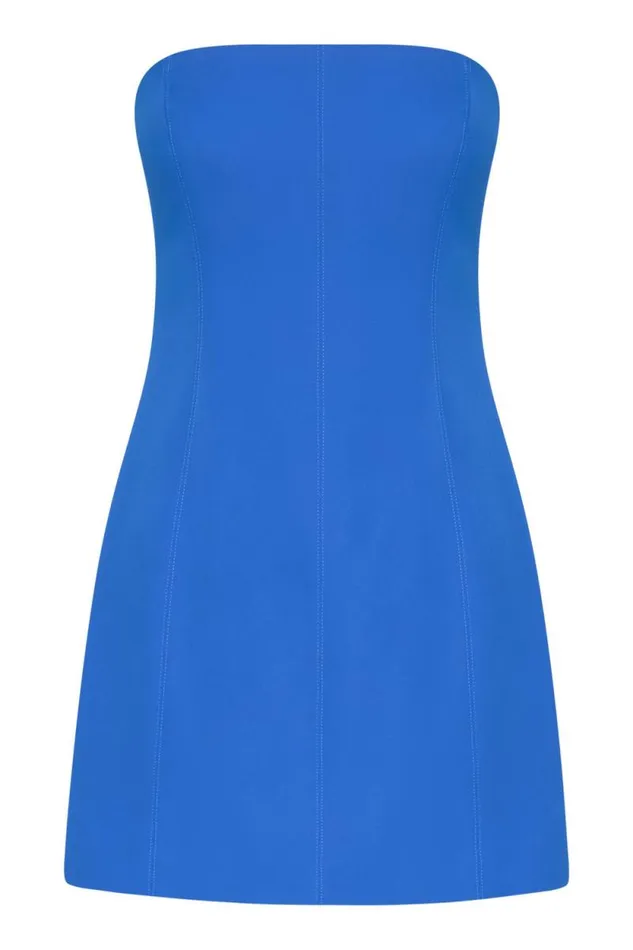 Women Meshki Dresses Maci Crepe Mini Dress 8211 Cobalt Blue