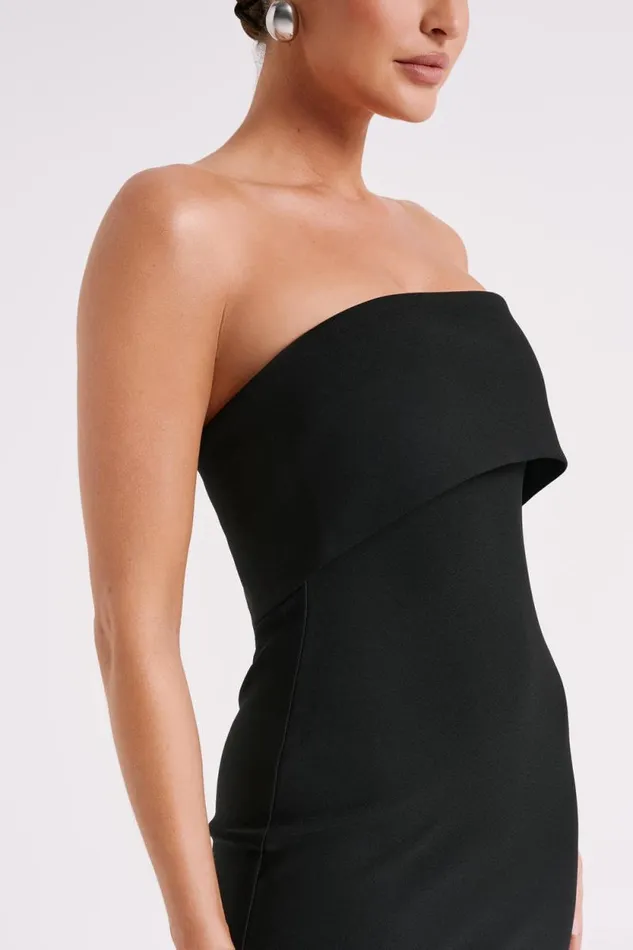 Women Meshki Dresses Mariska Strapless Crepe Mini Dress 8211 Black