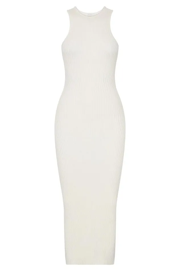 Women Meshki Dresses Sienna Knit Midi Dress 8211 White