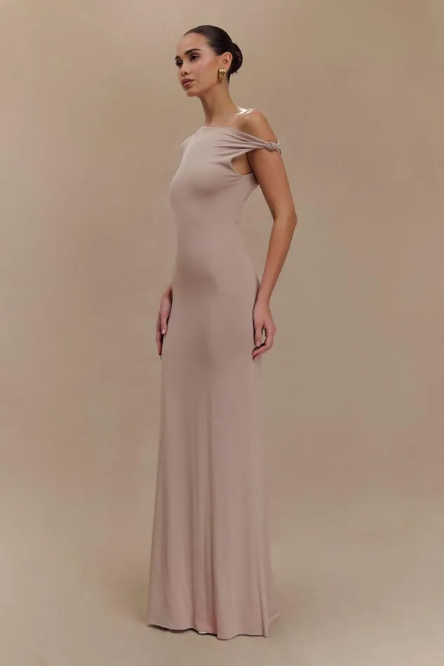 Women Meshki Dresses Tamsin Short Sleeve Modal Maxi Dress 8211 Mushroom